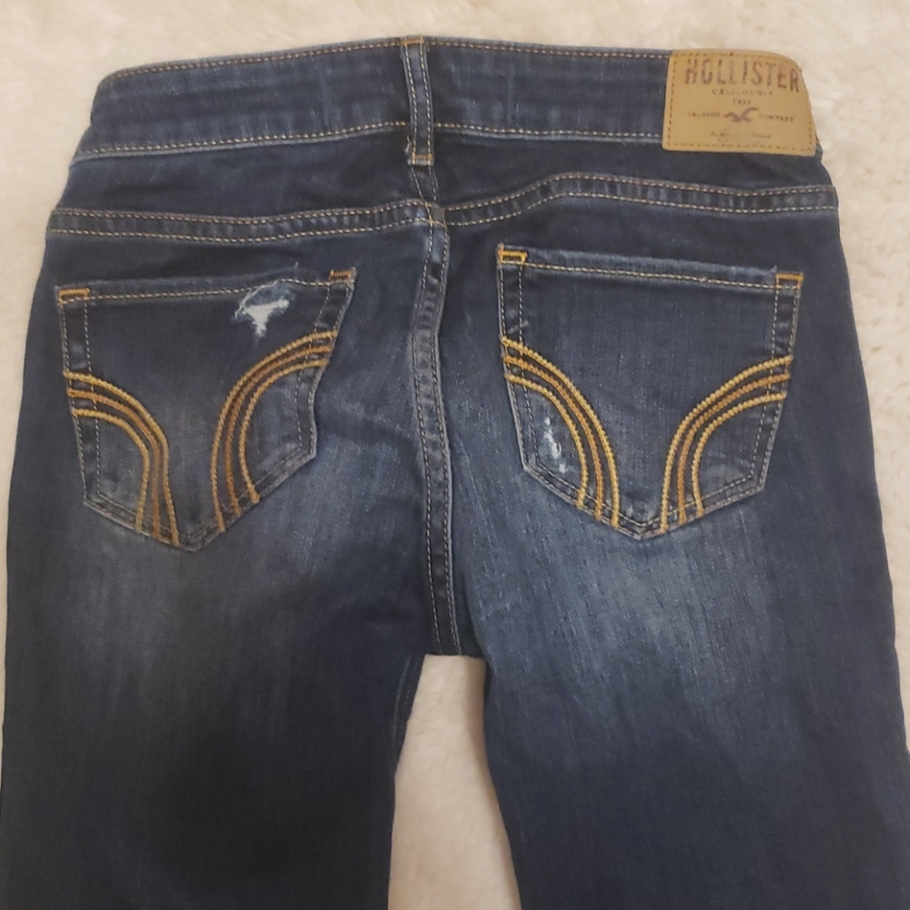 HOLLISTER Skinny Distressed Jeans Dark Wash sz 23 - Picture 6 of 7